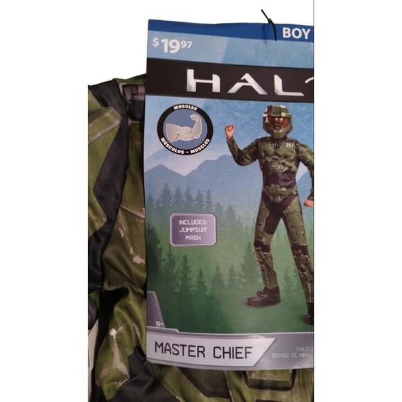Halo Master Chief Boys 2 Piece Costume Large 10 to 12 Halloween Cosplay XBOX New - Picture 6 of 7